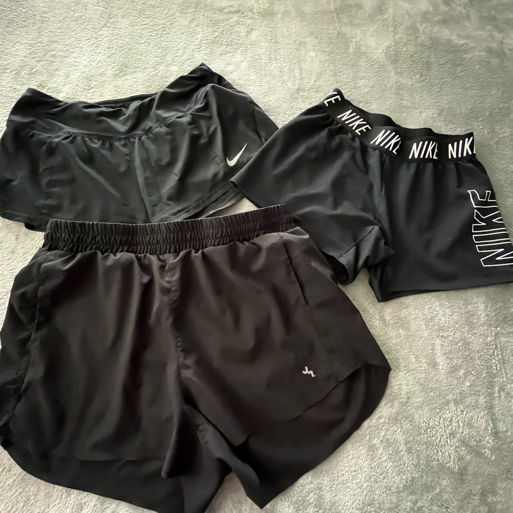3 Pair Set Nike Shorts Black Womans